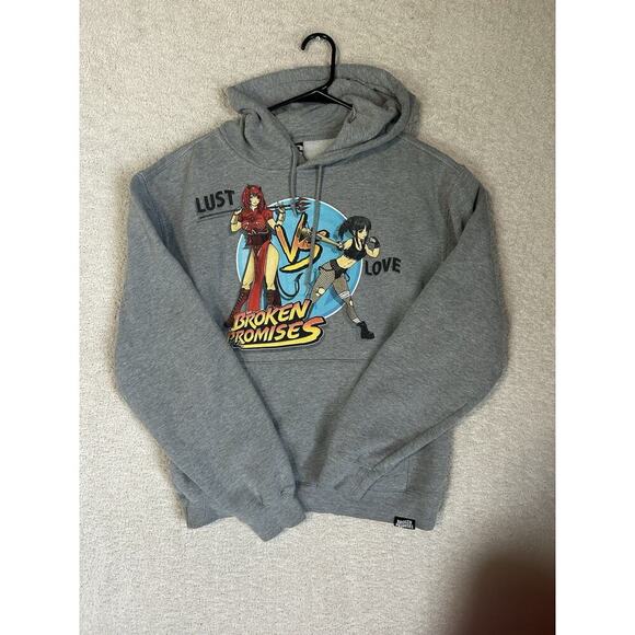 Broken Promises  Lust vs Love Grey Streetwear Sweatshirt – Size Medium - Picture 1 of 7